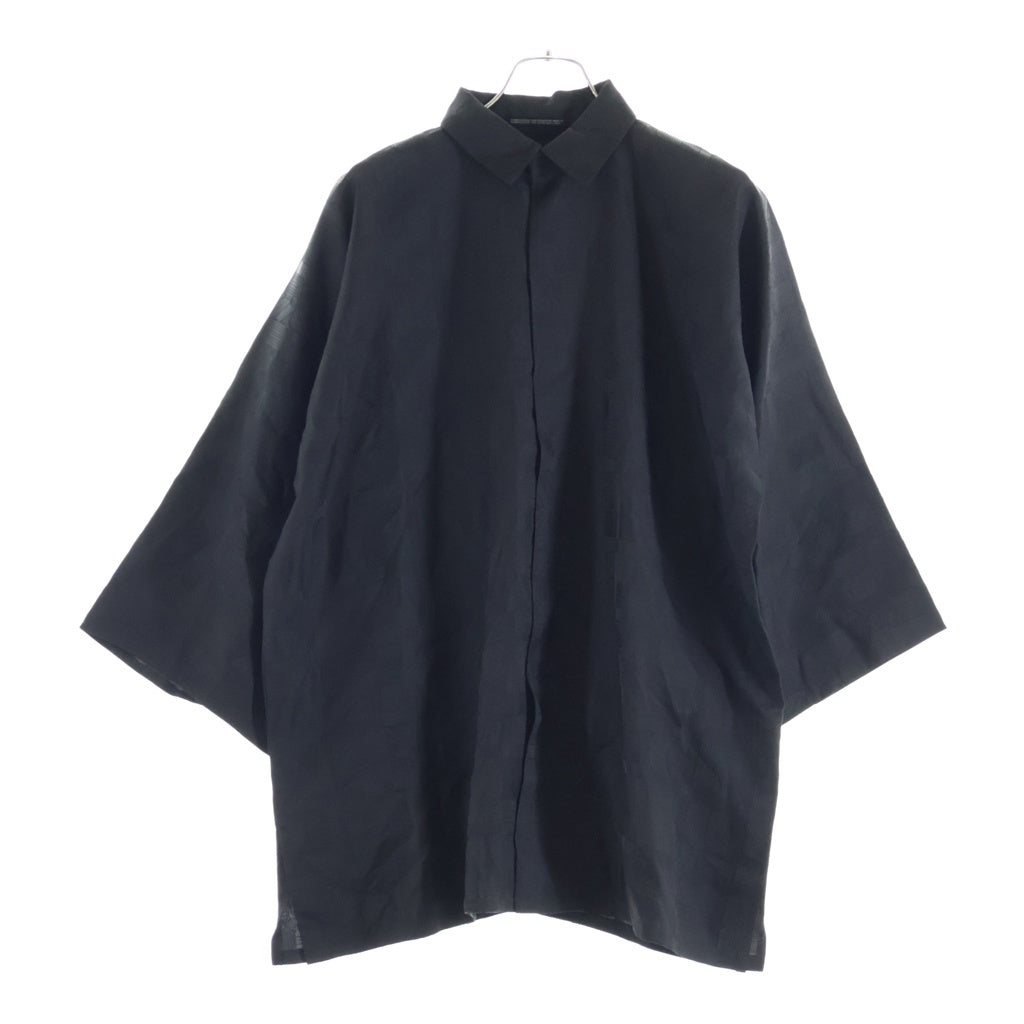 B Yohji Yamamoto(ビー ヨウジヤマモト) 総柄 長袖シャツ ブラック NE-B13-44O
