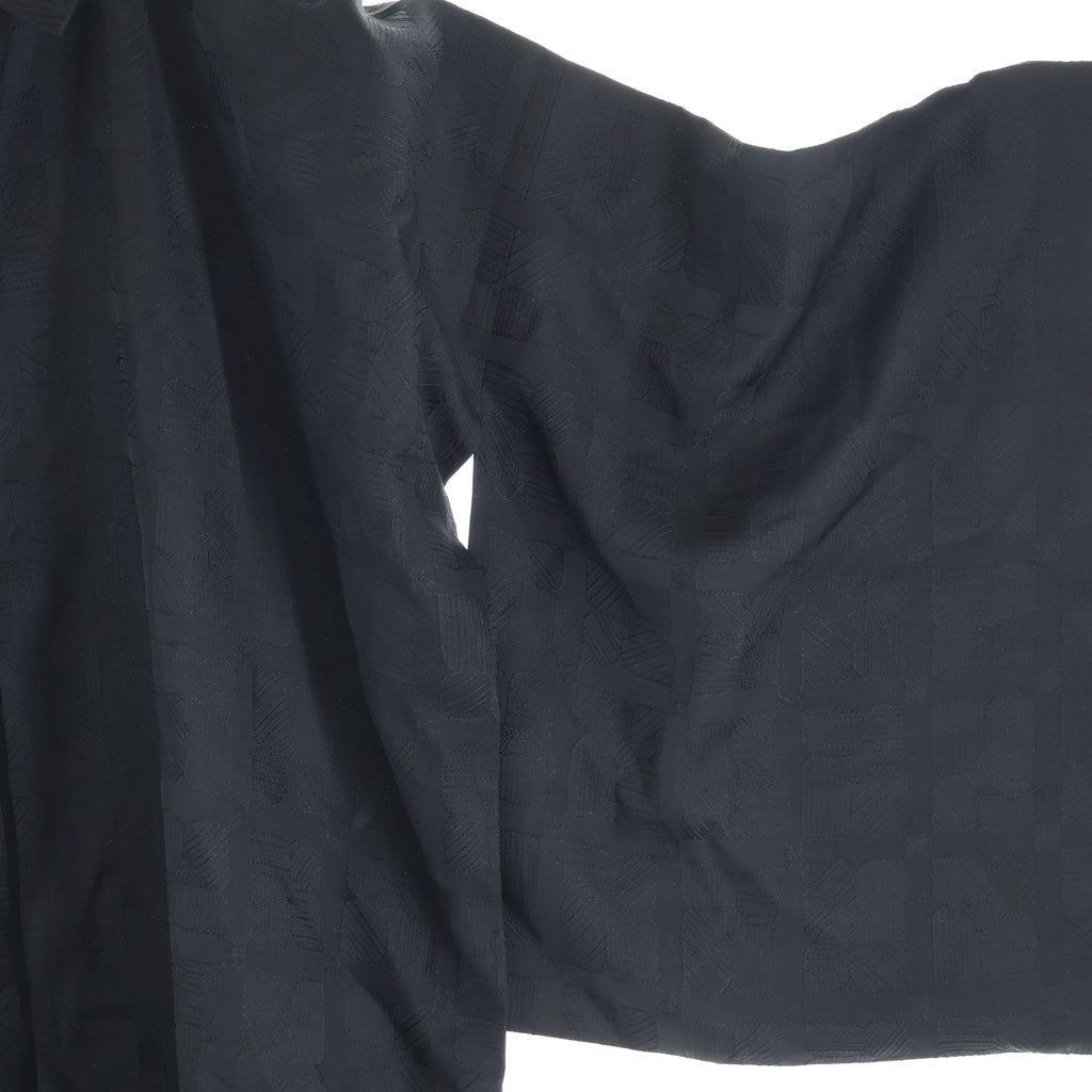 B Yohji Yamamoto(ビー ヨウジヤマモト) 総柄 長袖シャツ ブラック NE-B13-44O