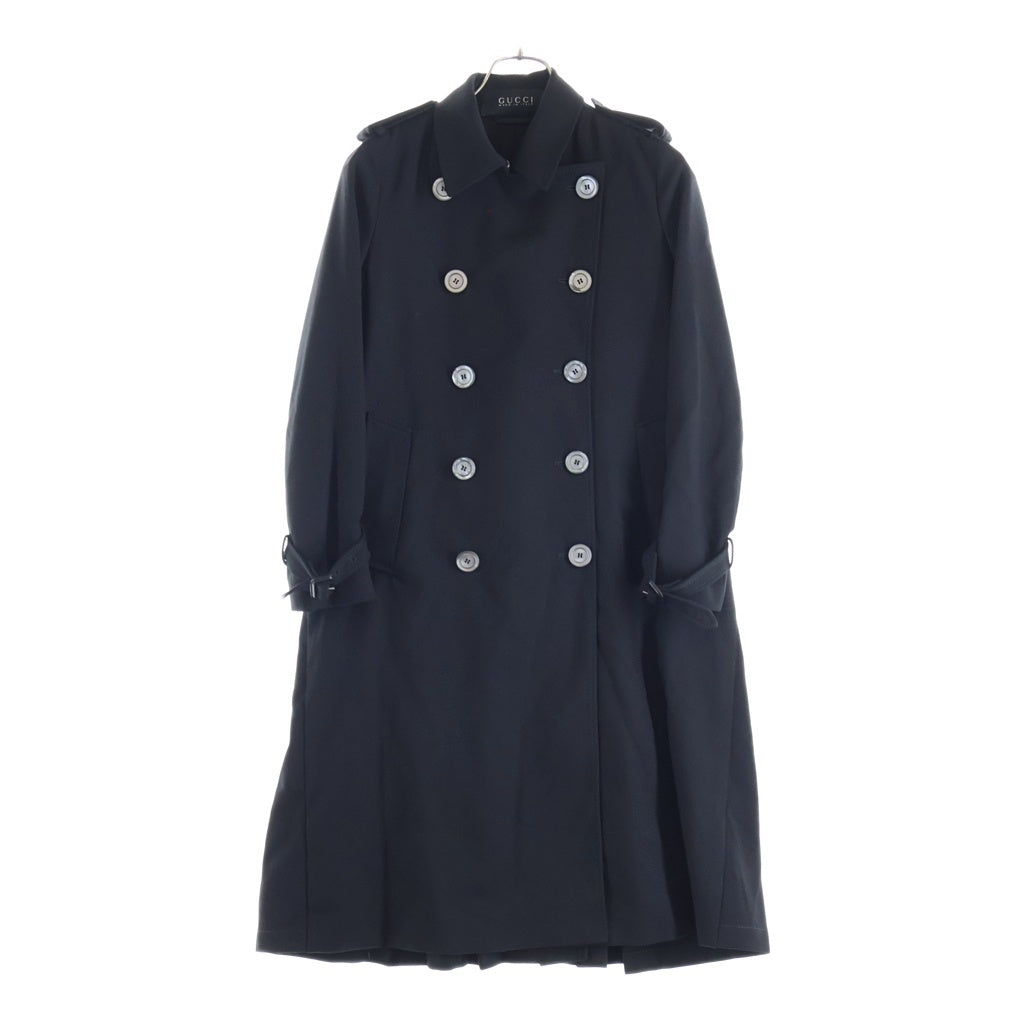 GUCCI(グッチ) WOOL TRENCH COAT ウールトレンチコート ブラック 405131 ZFZ67 レディース