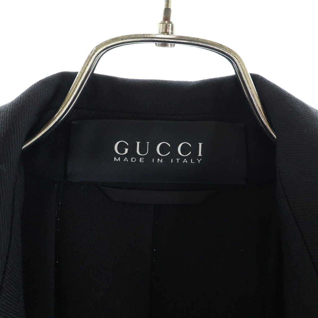 GUCCI(グッチ) WOOL TRENCH COAT ウールトレンチコート ブラック 405131 ZFZ67 レディース