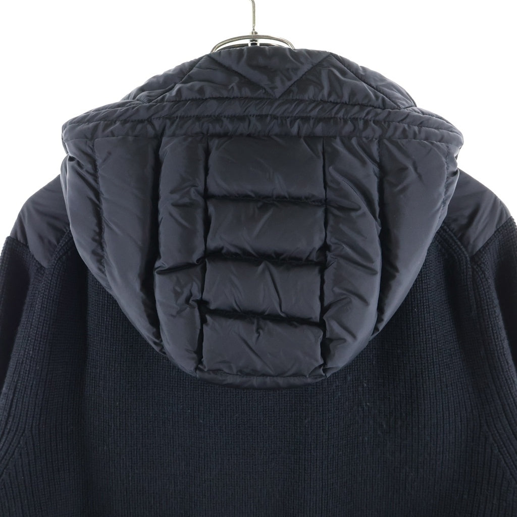 MONCLER(モンクレール) CARDIGAN TRICOT カーディガントリコット ニット切り替え ジップアップダウンジャケット ブラック I20919BB50800