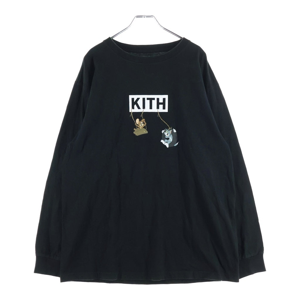 KITH(キス) TOM&JERRY L/S TEE トム&ジェリー クルーネック長袖カットソーTシャツ ブラック