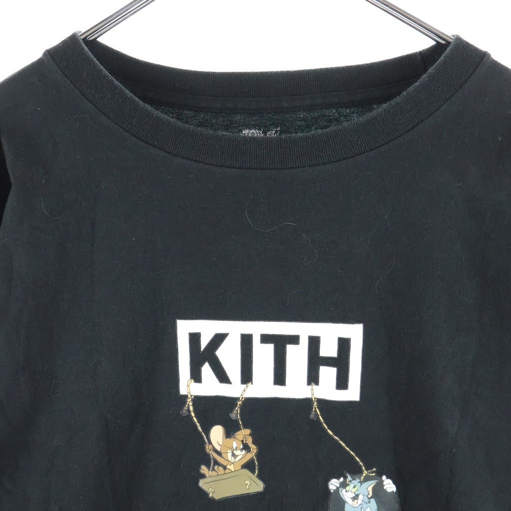 KITH(キス) TOM&JERRY L/S TEE トム&ジェリー クルーネック長袖カットソーTシャツ ブラック