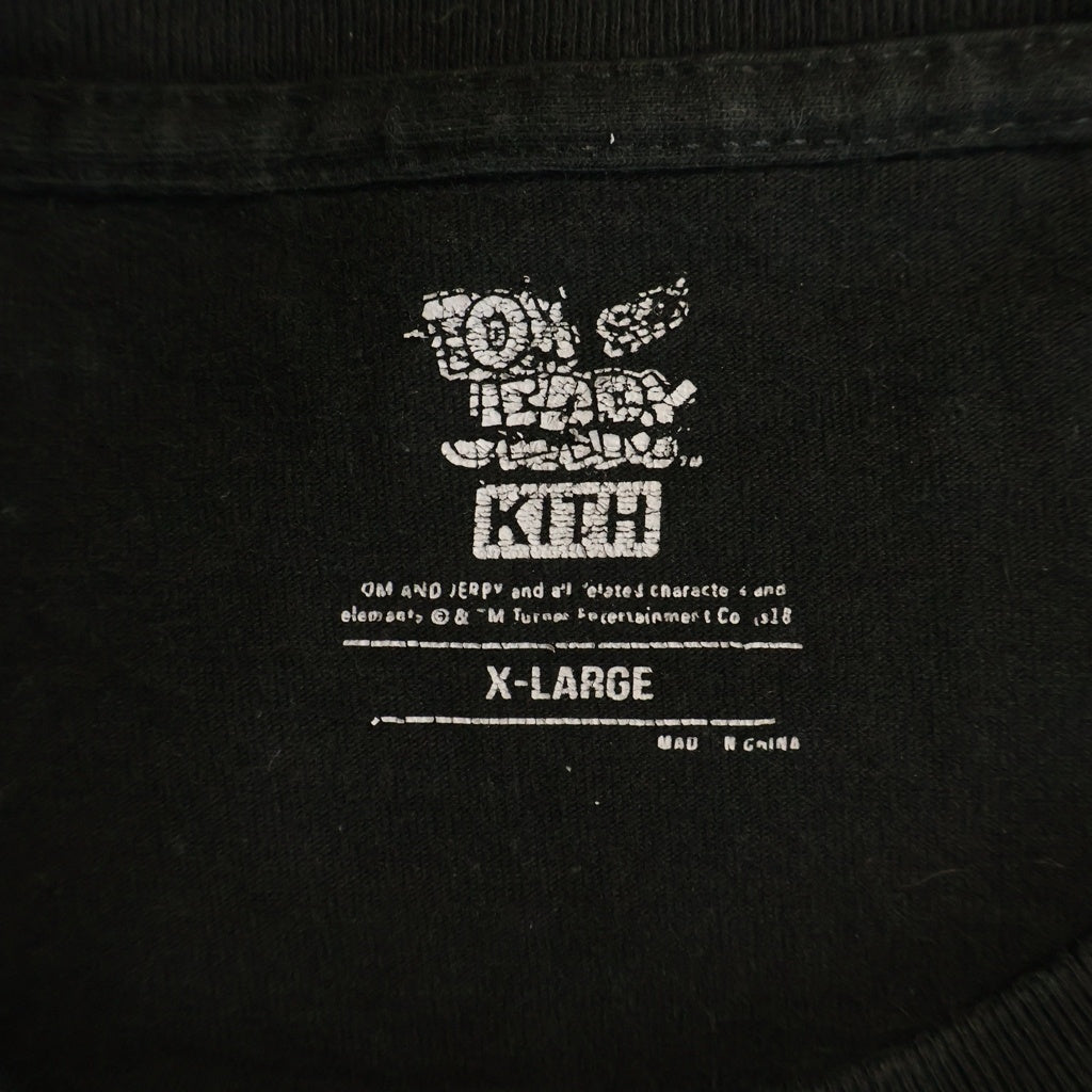KITH(キス) TOM&JERRY L/S TEE トム&ジェリー クルーネック長袖カットソーTシャツ ブラック