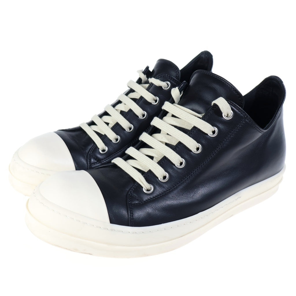 Rick Owens(リックオウエンス) LOW SNEAKS スニークス シャークソール レザーローカットスニーカー ブラック 77444