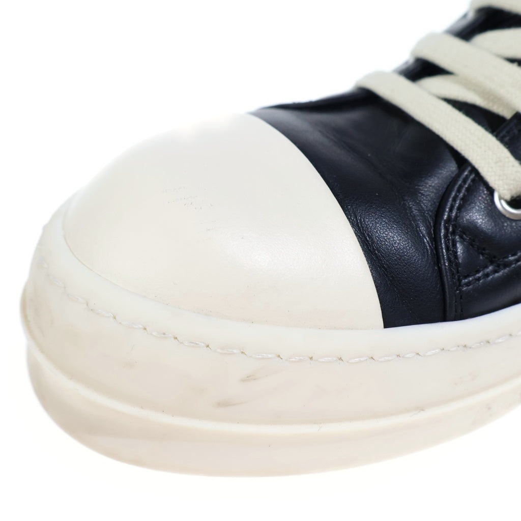 Rick Owens(リックオウエンス) LOW SNEAKS スニークス シャークソール レザーローカットスニーカー ブラック 77444