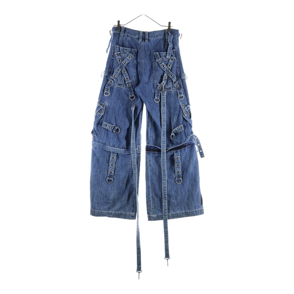TRIPP NYC(トリップエヌワイシー) X-STRAP PANT ストラップボンテージデニムパンツ インディゴ JM7144M 7967A-B