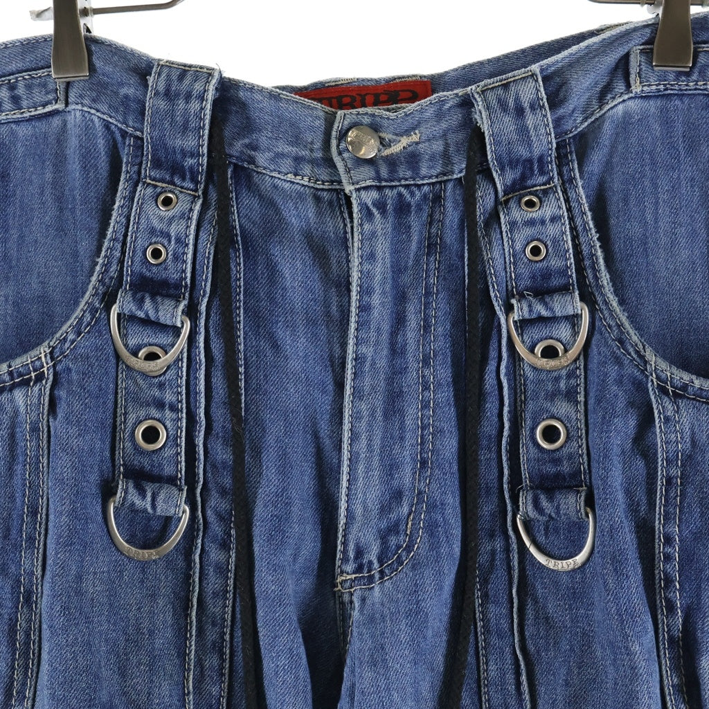 TRIPP NYC(トリップエヌワイシー) X-STRAP PANT ストラップボンテージデニムパンツ インディゴ JM7144M 7967A-B