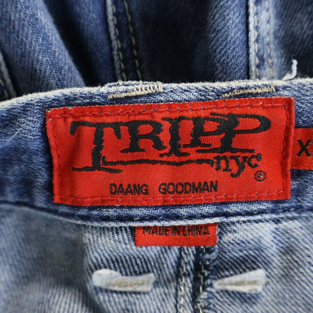 TRIPP NYC(トリップエヌワイシー) X-STRAP PANT ストラップボンテージデニムパンツ インディゴ JM7144M 7967A-B