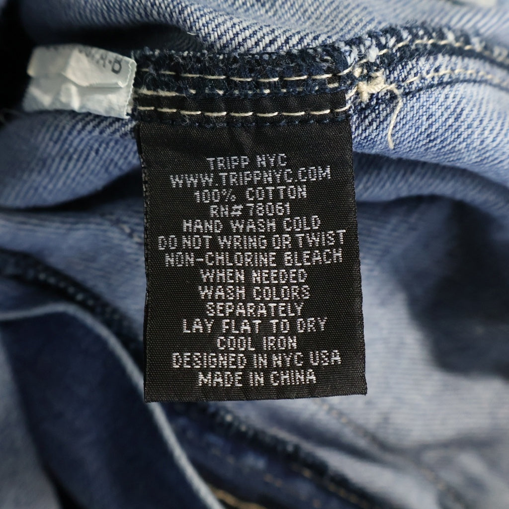 TRIPP NYC(トリップエヌワイシー) X-STRAP PANT ストラップボンテージデニムパンツ インディゴ JM7144M 7967A-B