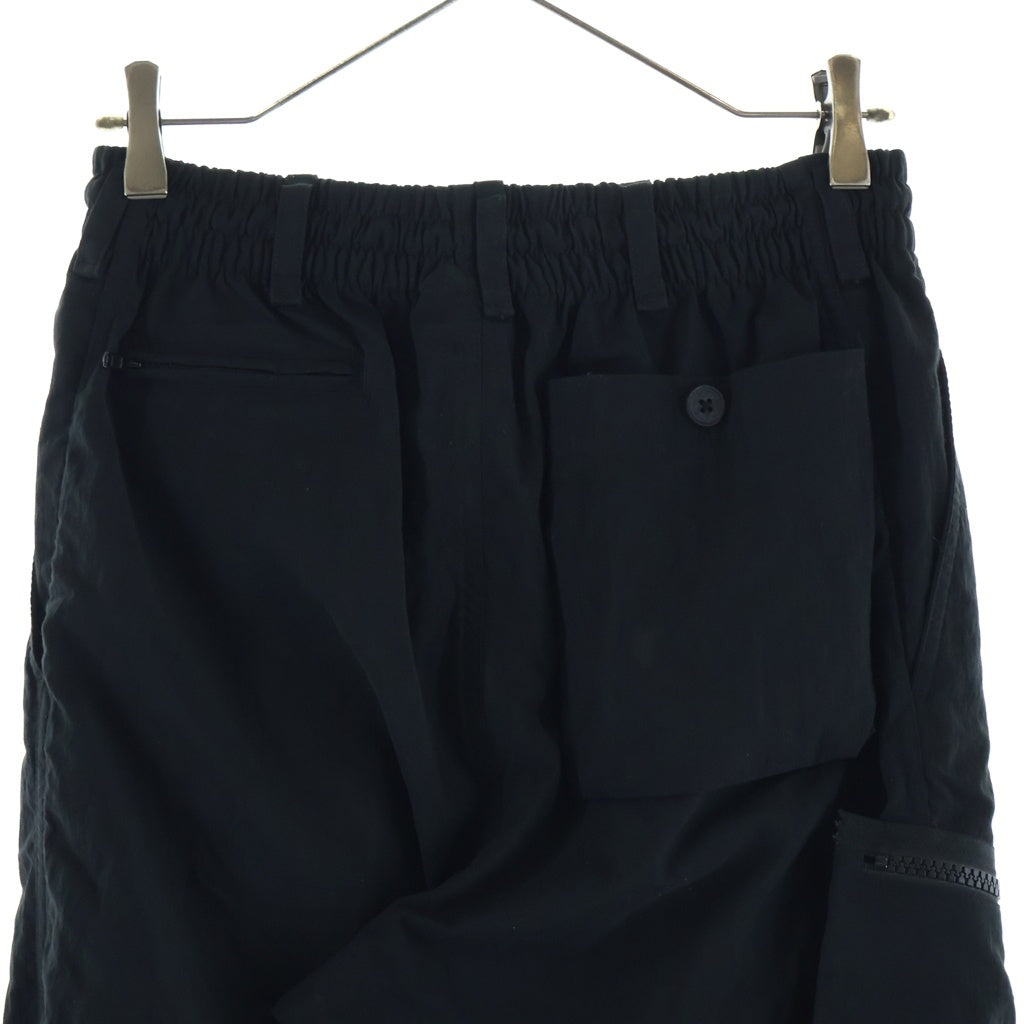 Y-3(ワイスリー) ジップアップ ナイロン カーゴパンツ ブラック DY7319
