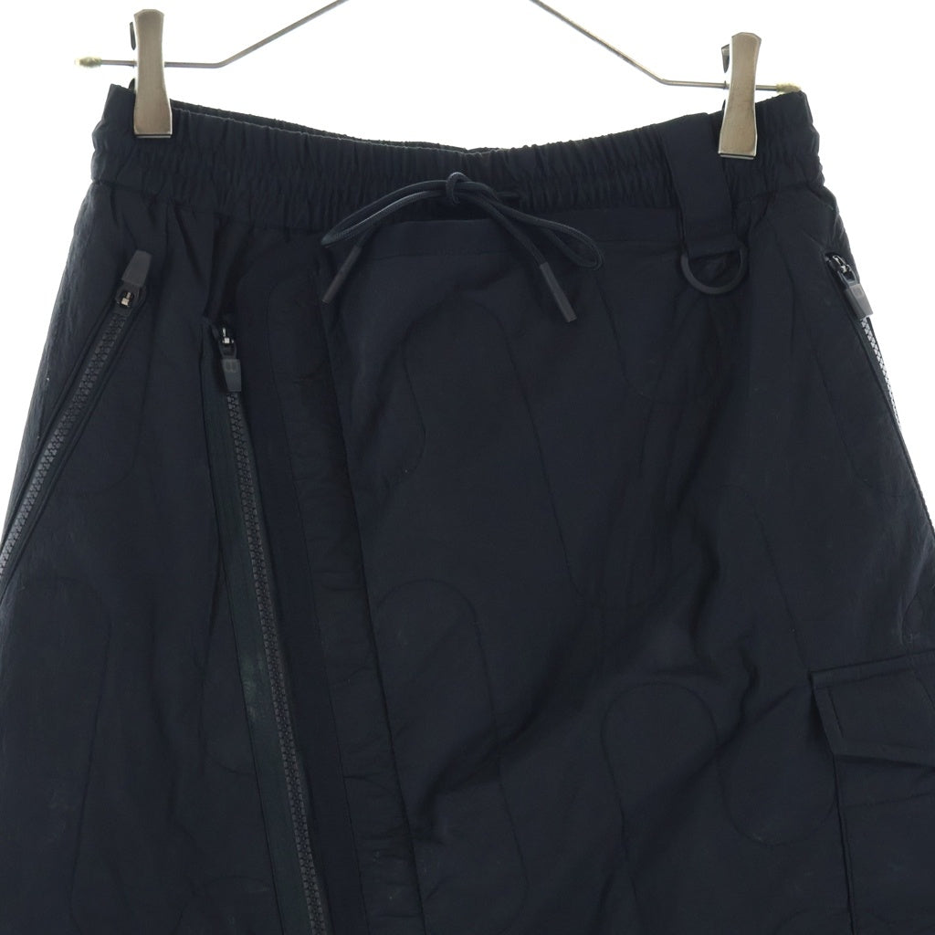 Y-3(ワイスリー) ロゴエンブロイダリー サイドジップナイロンスカートレイヤードパンツ ブラック HB3352