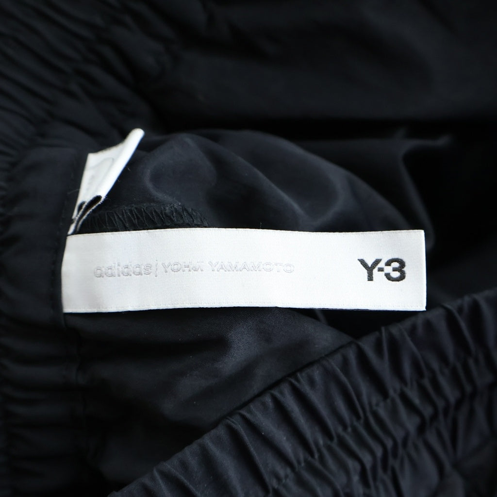 Y-3(ワイスリー) ロゴエンブロイダリー サイドジップナイロンスカートレイヤードパンツ ブラック HB3352