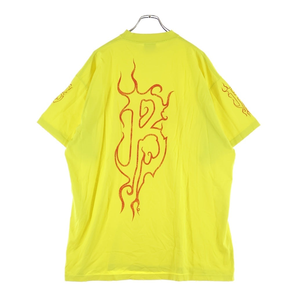 BALENCIAGA(バレンシアガ) 24SS DARKWAVE TEE ダークウェーブ フロントプリント クルーネック半袖カットソーTシャツ イエロー 739028 TPVN5