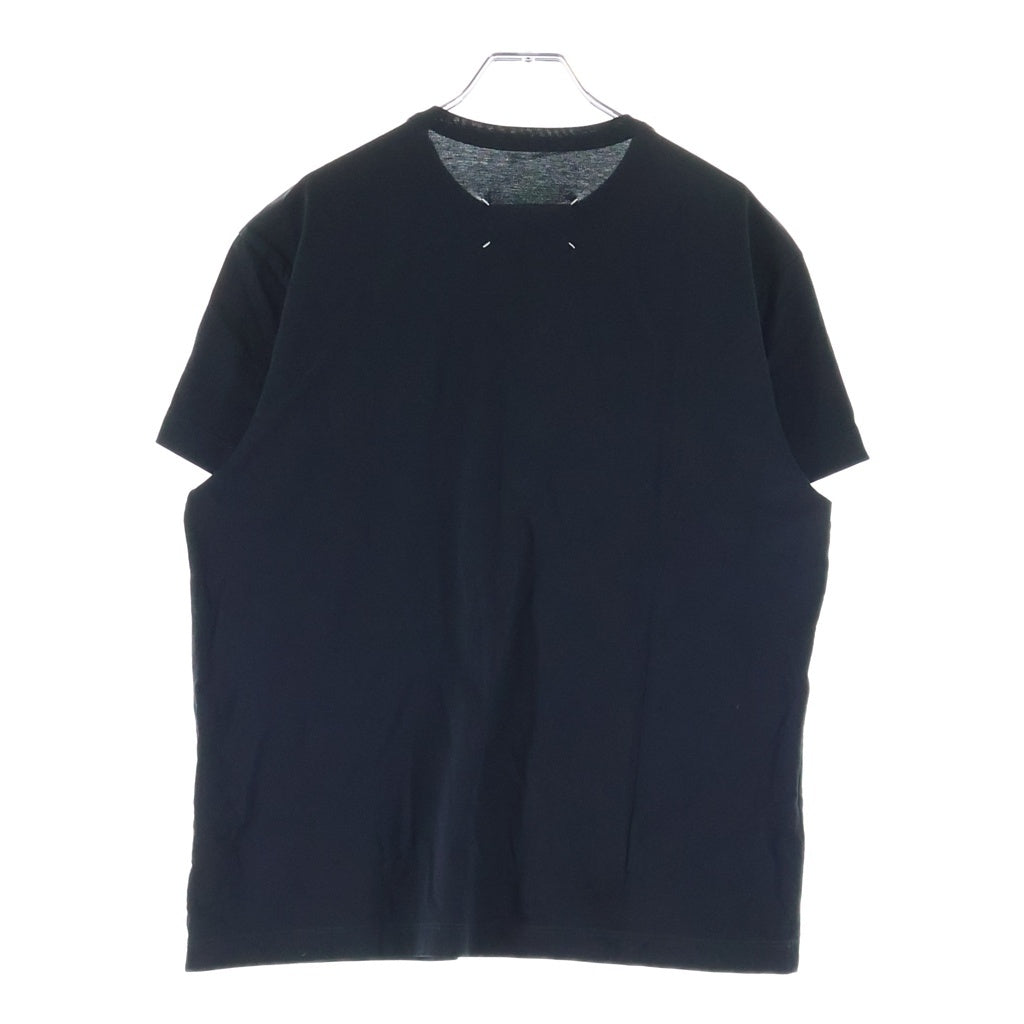 Maison Margiela(メゾンマルジェラ) DISTORTED LOGO TEE ディストーテッド ロゴ クルーネック半袖カットソーTシャツ ブラック S30GC0701 S22816