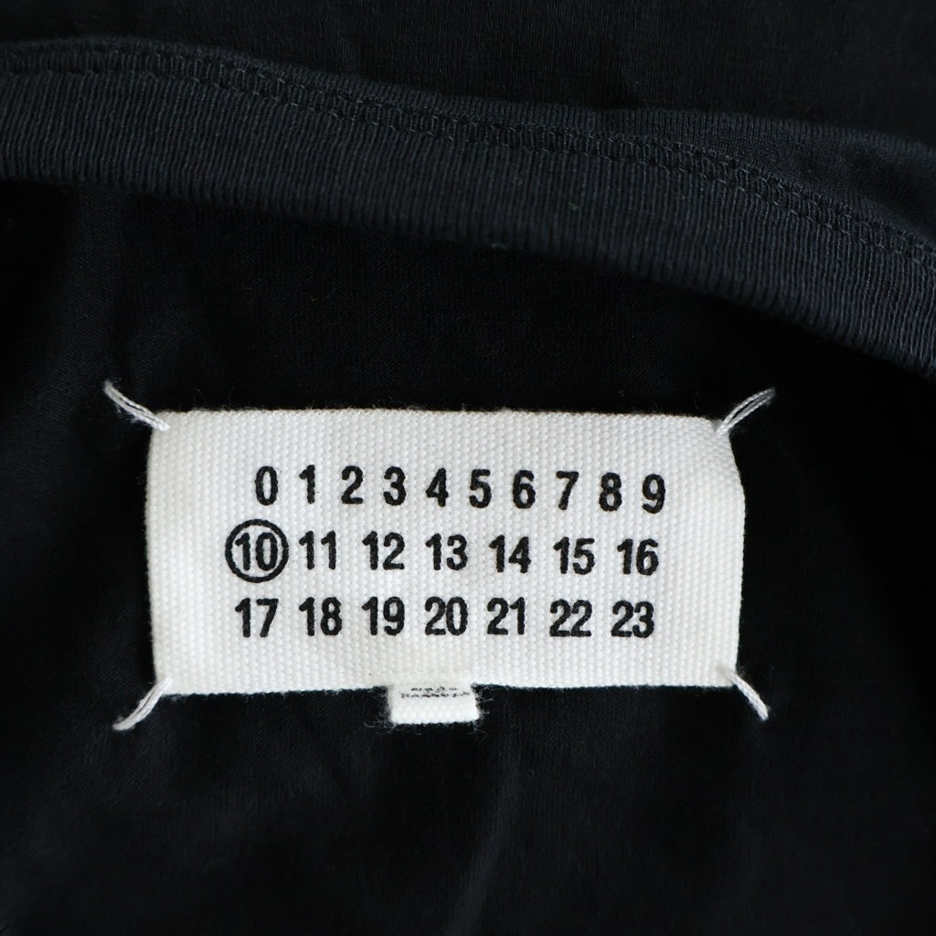 Maison Margiela(メゾンマルジェラ) DISTORTED LOGO TEE ディストーテッド ロゴ クルーネック半袖カットソーTシャツ ブラック S30GC0701 S22816