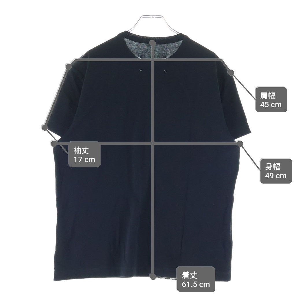 Maison Margiela(メゾンマルジェラ) DISTORTED LOGO TEE ディストーテッド ロゴ クルーネック半袖カットソーTシャツ ブラック S30GC0701 S22816