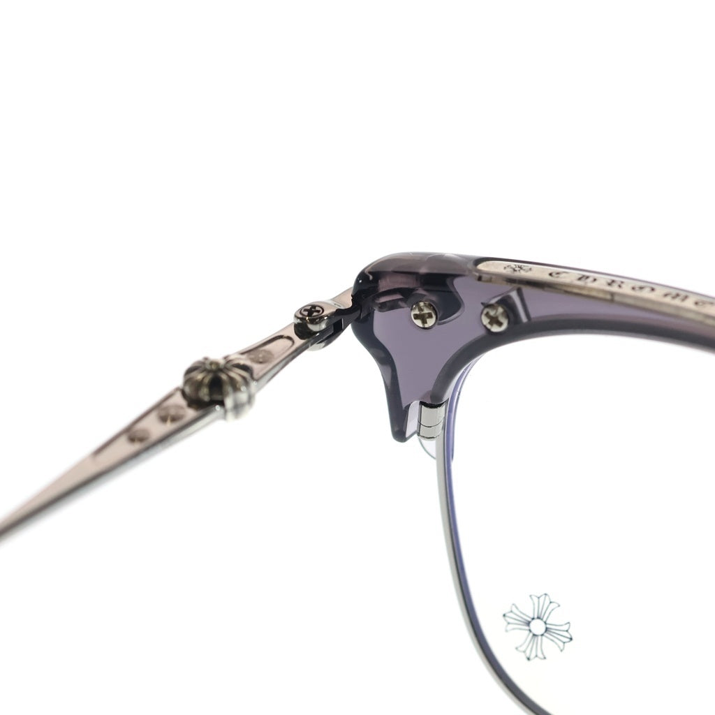 CHROME HEARTS(クロムハーツ) SLUNTRADICTION CHクロス ブロー型 サングラス アイウェア 54□19-148 シルバー/ブラック