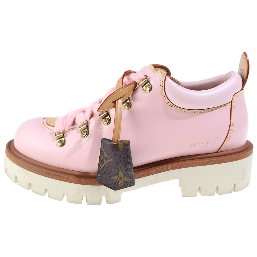 LOUIS VUITTON(ルイヴィトン) LV リミックスダービー チャンキーソール レザーローカットブーツ ピンク 1AIJAO BM0255