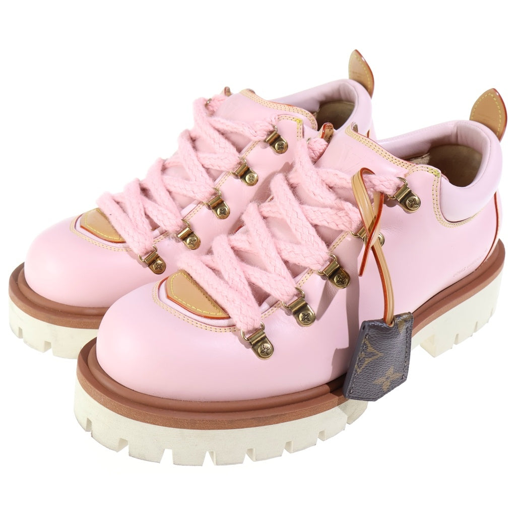 LOUIS VUITTON(ルイヴィトン) LV リミックスダービー チャンキーソール レザーローカットブーツ ピンク 1AIJAO BM0255