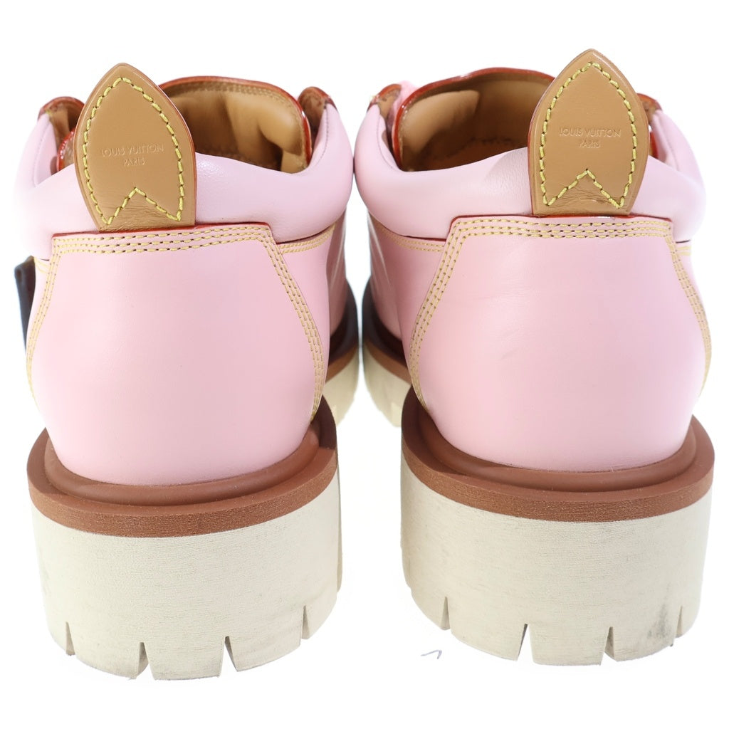 LOUIS VUITTON(ルイヴィトン) LV リミックスダービー チャンキーソール レザーローカットブーツ ピンク 1AIJAO BM0255