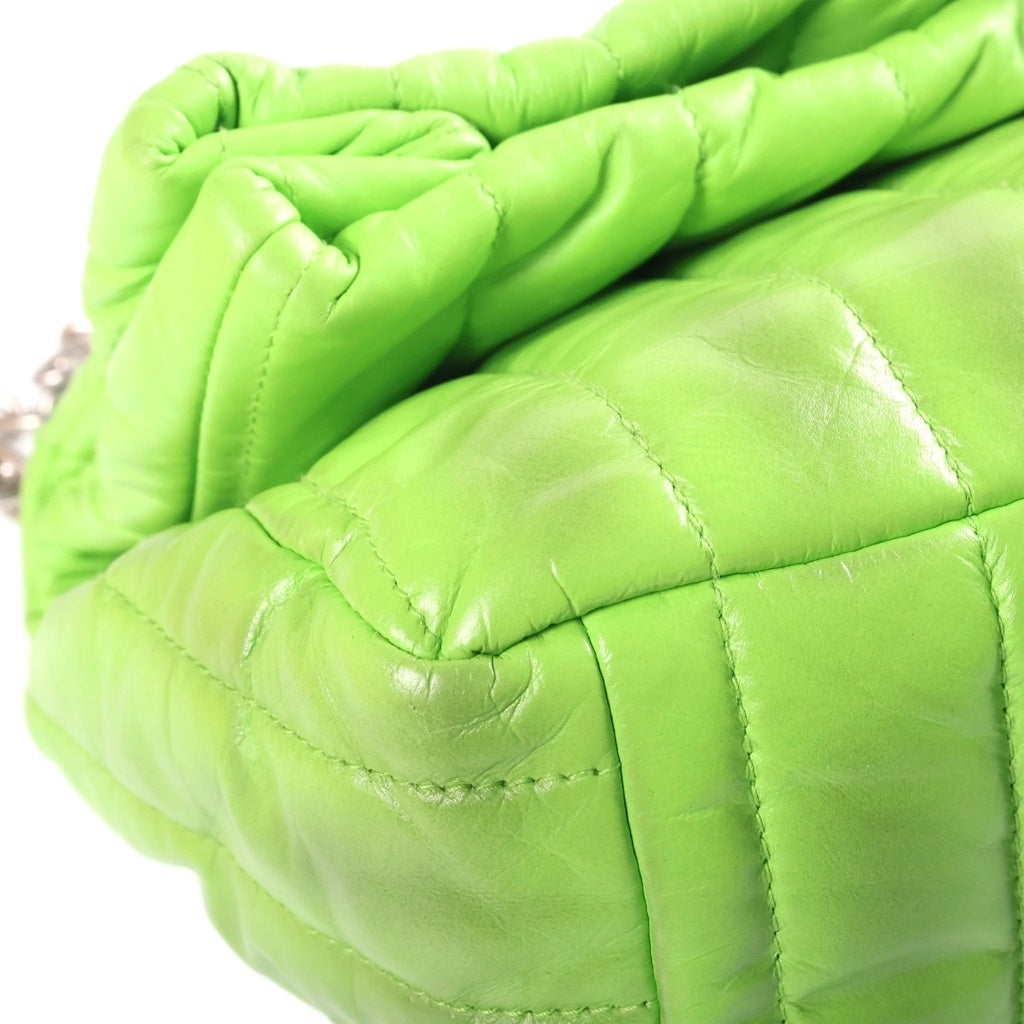 BALENCIAGA(バレンシアガ) MONACO モナコ BBロゴ レザーチェーンショルダーバック グリーン 765966 2AA1I 3824 30109 レディース