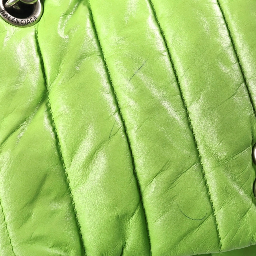 BALENCIAGA(バレンシアガ) MONACO モナコ BBロゴ レザーチェーンショルダーバック グリーン 765966 2AA1I 3824 30109 レディース