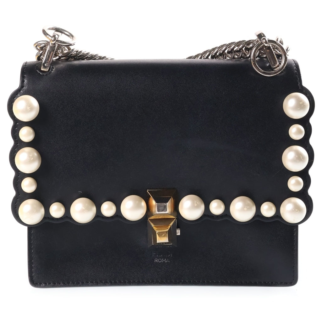 FENDI(フェンディ) キャナイ ミニパール チェーンショルダーバック ブラック 8M0381 レディース
