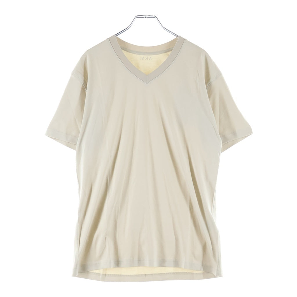 AKM(エーケーエム) SUVIN PLATINUM SMOOTH S/S V-NECK Vネック半袖Tシャツ カットソー ホワイト T306