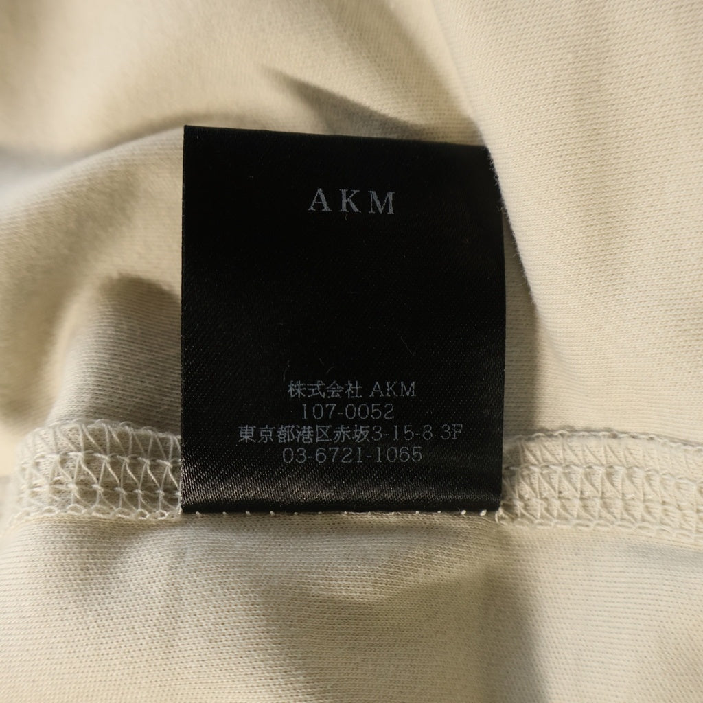 AKM(エーケーエム) SUVIN PLATINUM SMOOTH S/S V-NECK Vネック半袖Tシャツ カットソー ホワイト T306
