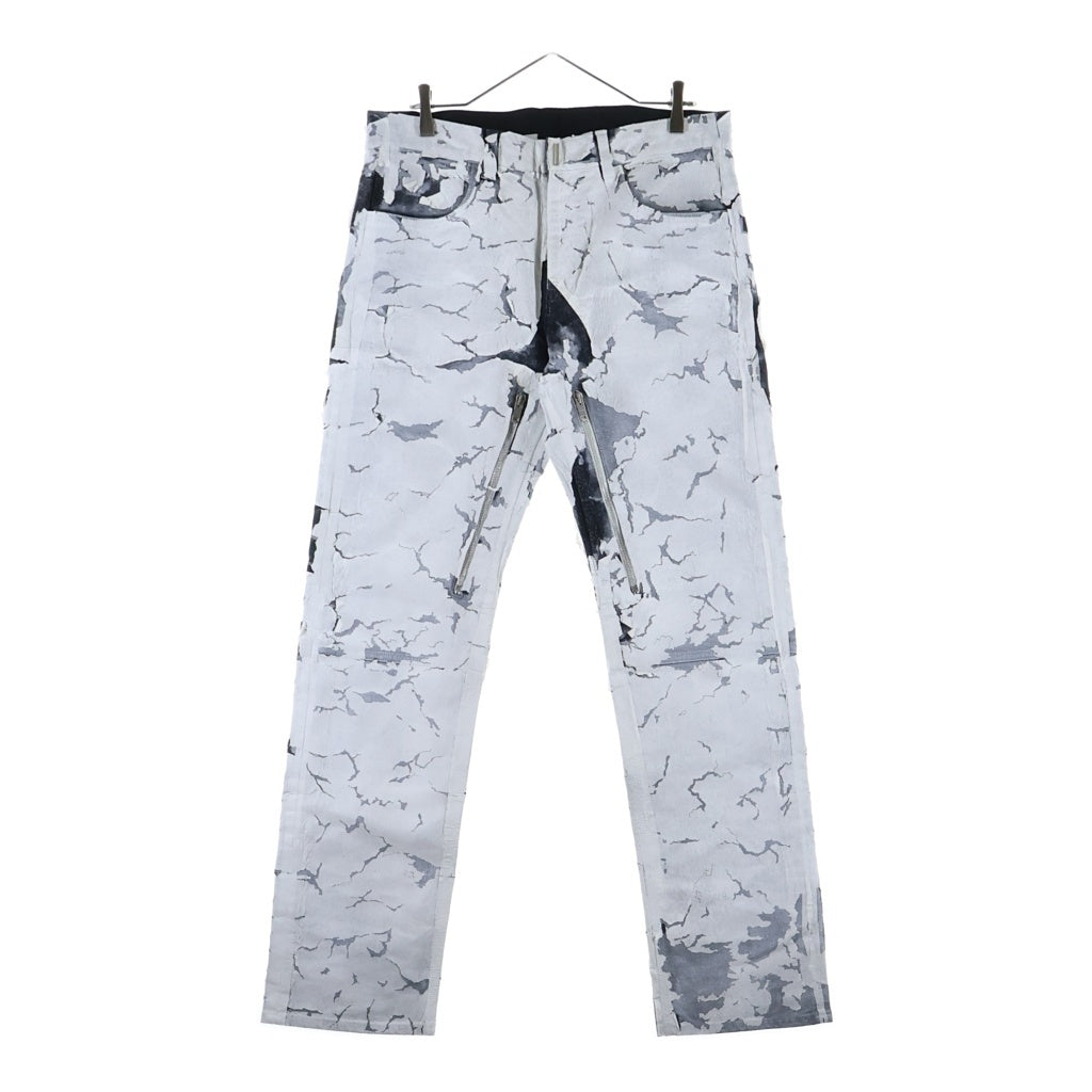 GIVENCHY(ジバンシィ) 21SS Cracked Denim Pants クラックコーティング加工デニムパンツ ホワイト BM50SU50M6