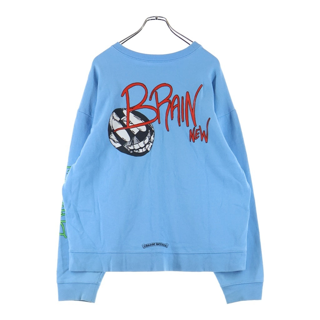 CHROME HEARTS(クロムハーツ) PPO BRAIN NEW SWTSHRT マッティボーイ ブレインニュー クルーネック長袖スウェットトレーナー ブルー