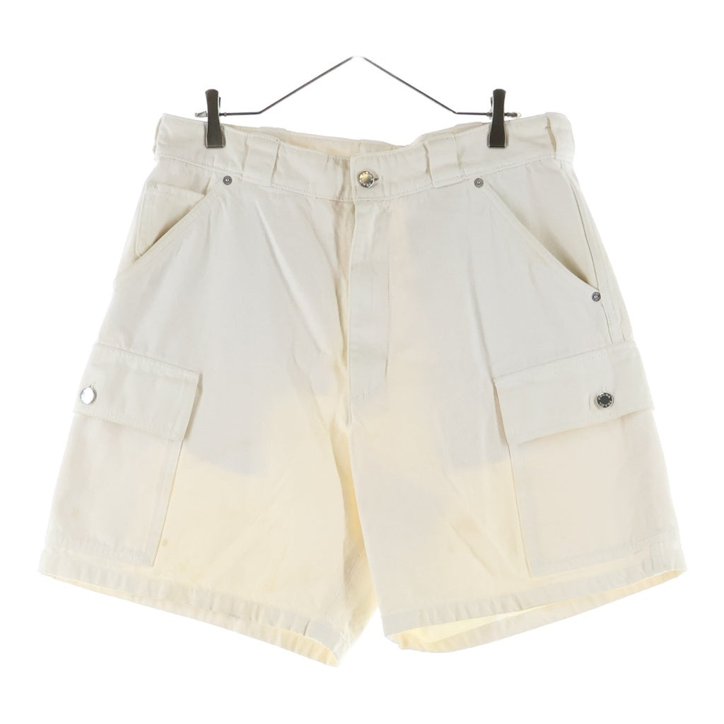 PRADA(プラダ) トライアングルロゴ ホワイトデニム バミューダショーツ ホワイト GEP404 S000 14LW