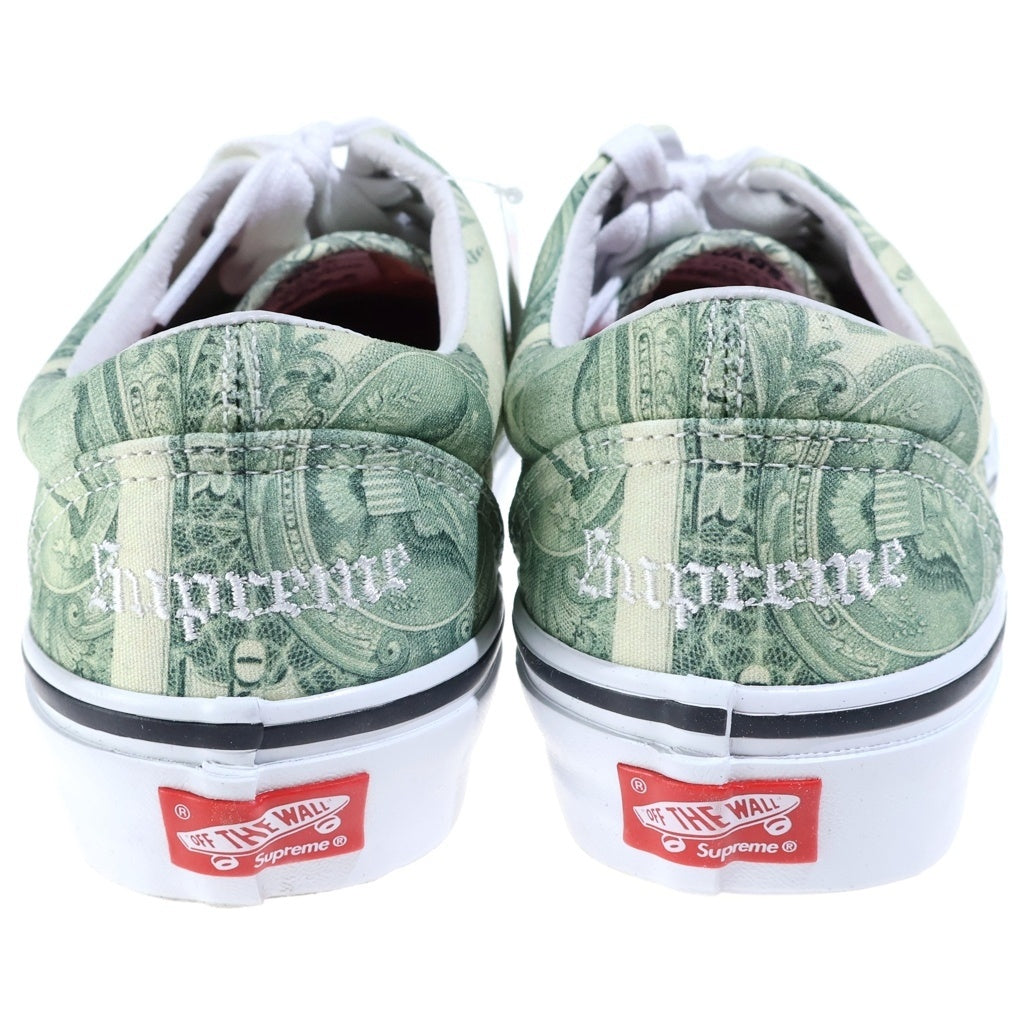 VANS(ヴァンズ) ×Supreme 23SS SKATE ERA Dollar Bill Green スケート エラ ドル ビル スニーカー ローカットシューズ グリーン 721454 レディース