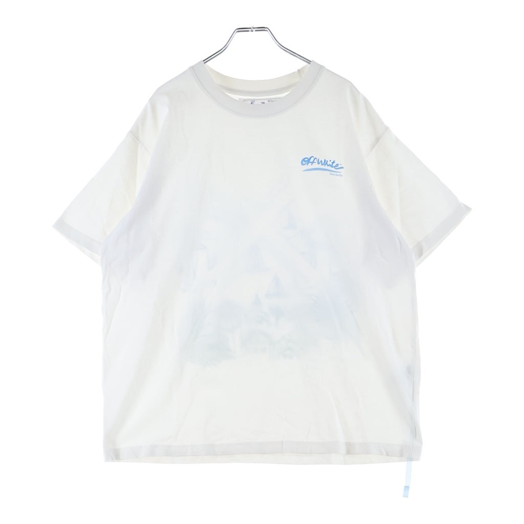 OFF-WHITE(オフホワイト) グラフィックプリント コットン半袖Tシャツ カットソー ホワイト OMAA038E20JER066
