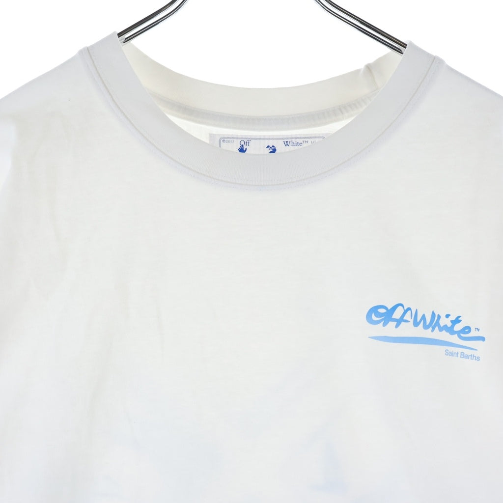 OFF-WHITE(オフホワイト) グラフィックプリント コットン半袖Tシャツ カットソー ホワイト OMAA038E20JER066