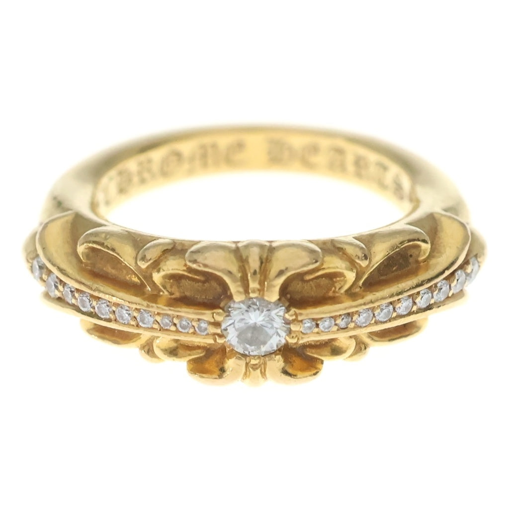CHROME HEARTS(クロムハーツ) 22K BABYCLSC P/DIA ベイビークラシック フローラルクロスリング PAVEダイヤ ゴールド BCA055 レディース