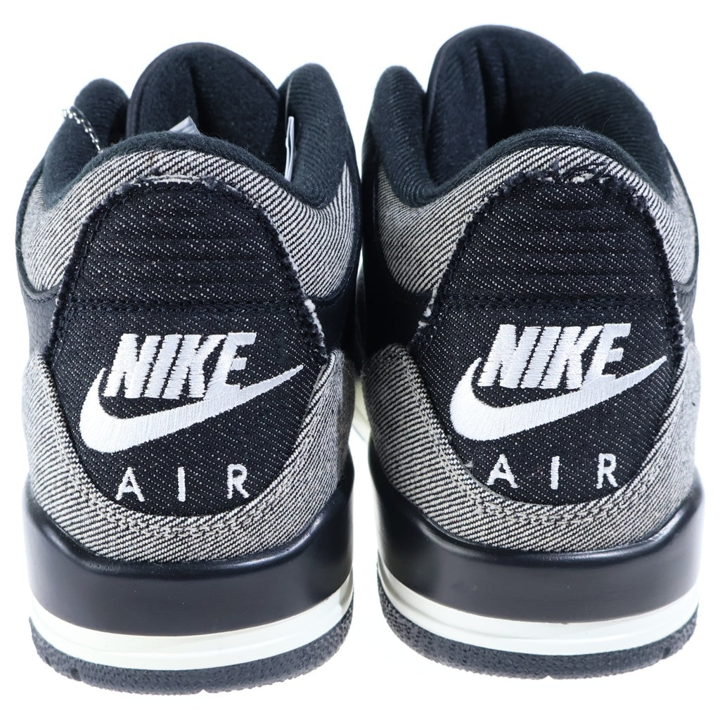 NIKE(ナイキ) ×LEVIS AIR JORDAN 3 RETRO SP リーバス エアジョーダン3 レトロ デニムハイカットスニーカー ブラック/グレー US8/26cm IR0914-400