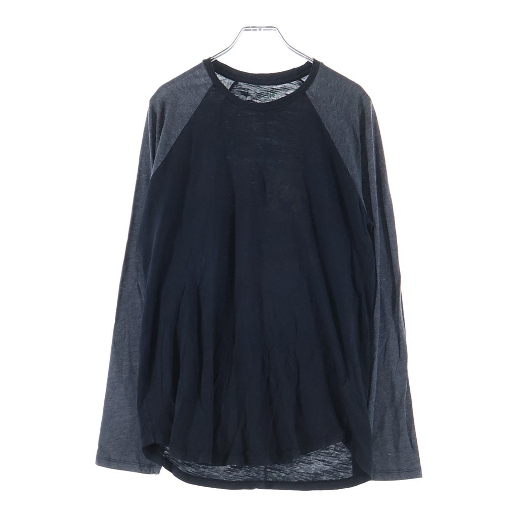 CHROME HEARTS(クロムハーツ) CEMETWRY CROSS RAGLAN T-SHIRT セメタリークロス ラグランロングスリーブTシャツ ブラック/グレー