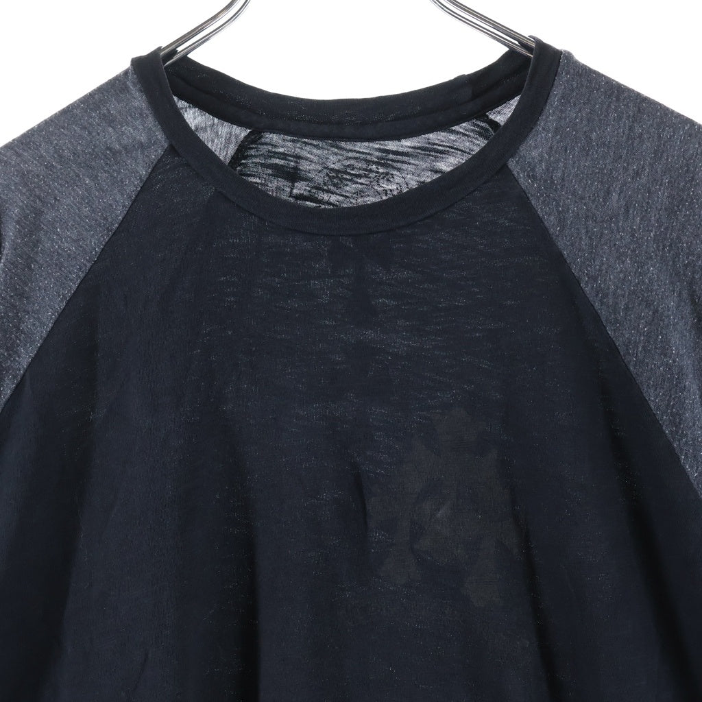 CHROME HEARTS(クロムハーツ) CEMETWRY CROSS RAGLAN T-SHIRT セメタリークロス ラグランロングスリーブTシャツ ブラック/グレー
