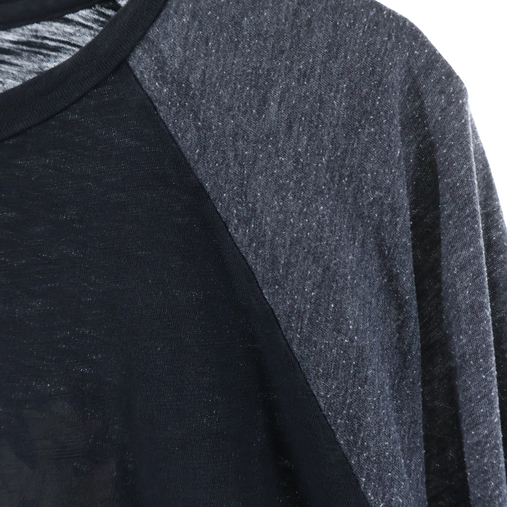 CHROME HEARTS(クロムハーツ) CEMETWRY CROSS RAGLAN T-SHIRT セメタリークロス ラグランロングスリーブTシャツ ブラック/グレー
