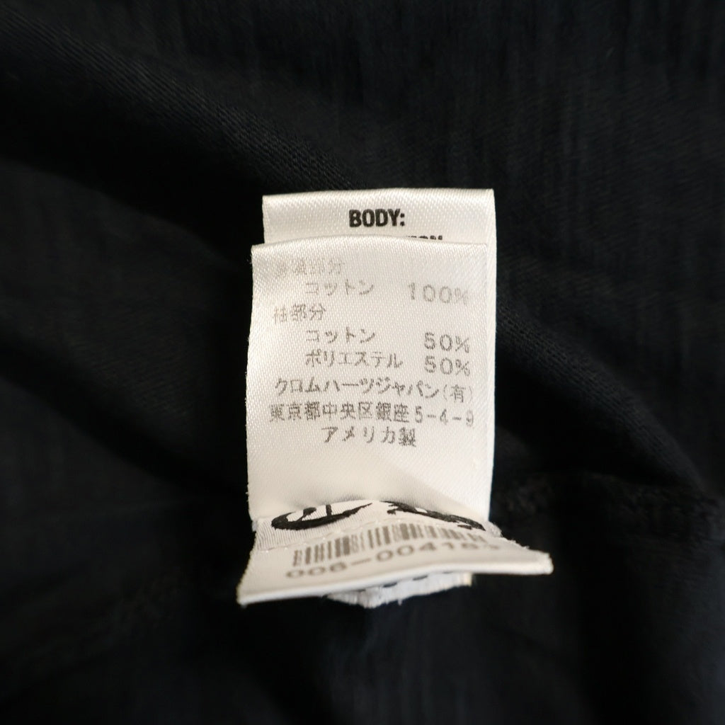 CHROME HEARTS(クロムハーツ) CEMETWRY CROSS RAGLAN T-SHIRT セメタリークロス ラグランロングスリーブTシャツ ブラック/グレー