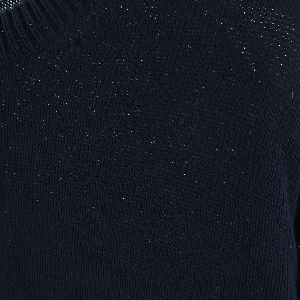 MONCLER(モンクレール) 25SS ショルダーワッペンデザイン クルーネック ロングスリーブ 長袖ニット セーター ネイビー K10919C00007 M1367