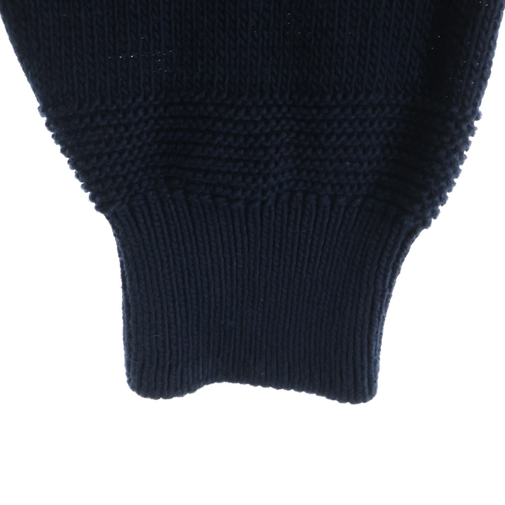 MONCLER(モンクレール) 25SS ショルダーワッペンデザイン クルーネック ロングスリーブ 長袖ニット セーター ネイビー K10919C00007 M1367