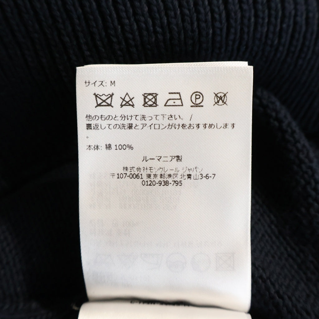 MONCLER(モンクレール) 25SS ショルダーワッペンデザイン クルーネック ロングスリーブ 長袖ニット セーター ネイビー K10919C00007 M1367