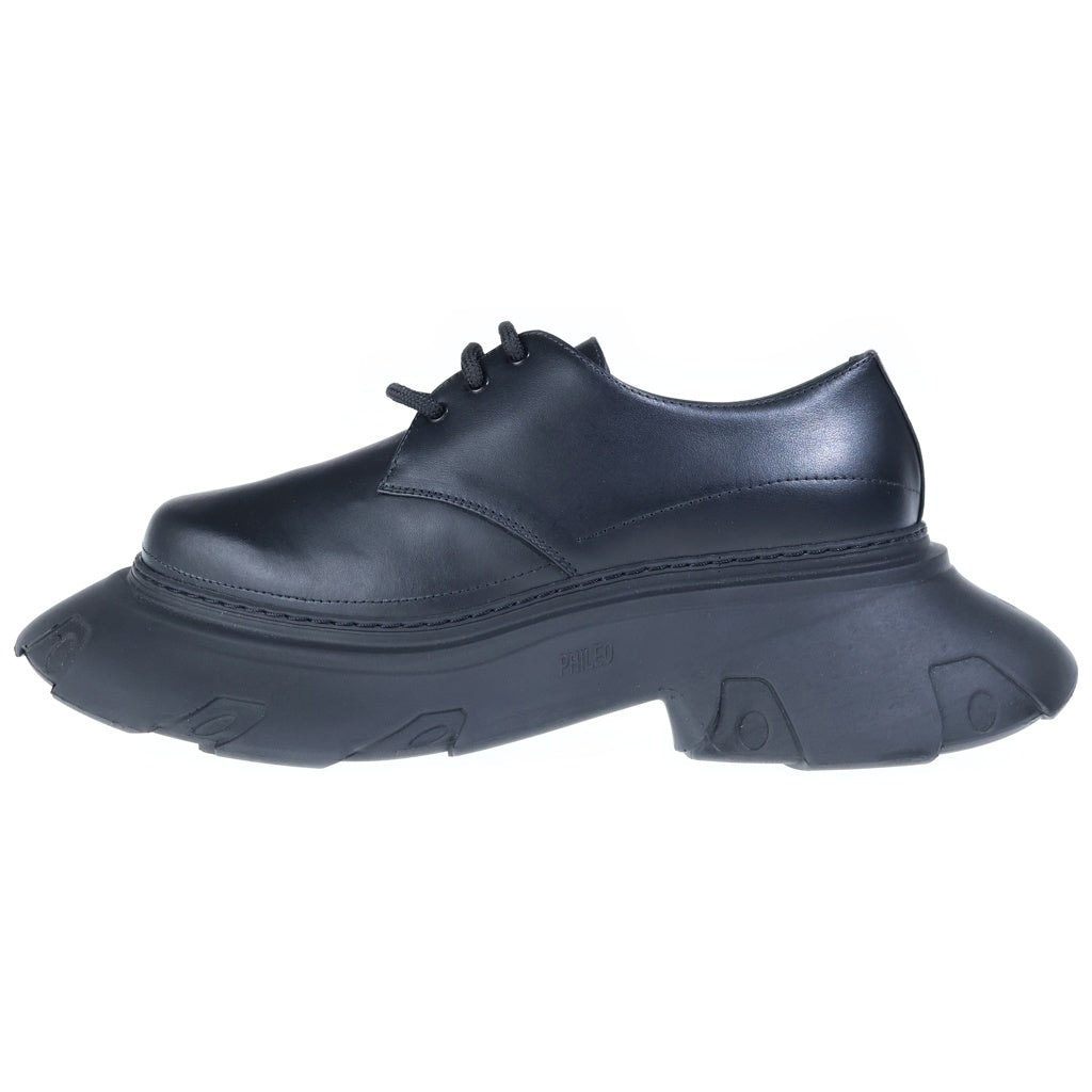 COMME des GARCONS(コムデギャルソン) 24AW ×PHILEO フィレオ プラットフォームダービーシューズ ブラック GN-K104