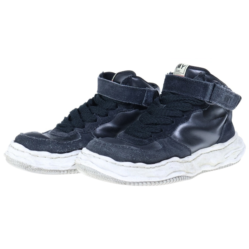 MAISON MIHARAYASUHIRO(メゾンミハラヤスヒロ) WAYNE OG SOLE DR LEATHER HIGH TOP ウェインOG レザーハイカットスニーカー ブラック A10FW709