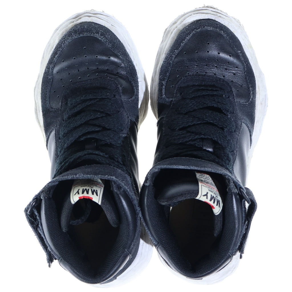 MAISON MIHARAYASUHIRO(メゾンミハラヤスヒロ) WAYNE OG SOLE DR LEATHER HIGH TOP ウェインOG レザーハイカットスニーカー ブラック A10FW709