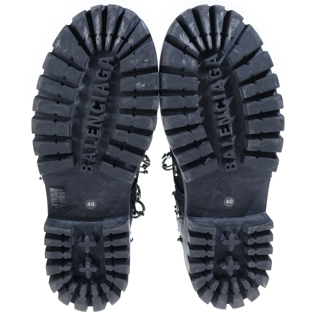 BALENCIAGA(バレンシアガ) STRIKE 20MM ストライクピアッシングレザーブーツ ブラック/シルバー 763495