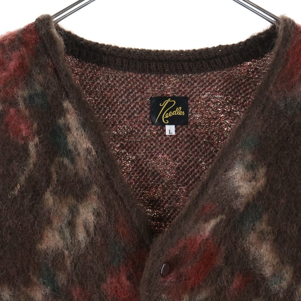 Rebuild by needles(リビルドバイニードルス) 22AW MOHAIR CARDIGAN モヘアカーディガン ブラウン LQ270